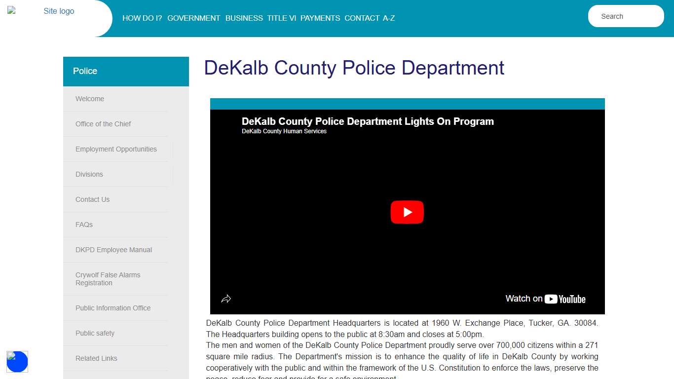 DeKalb County Police Department | DeKalb County GA